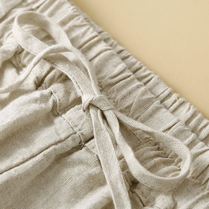 Spodnie damskie z bawełny typu capri i gładkim haremem Buddha Stones Commute z kieszeniami - image 14