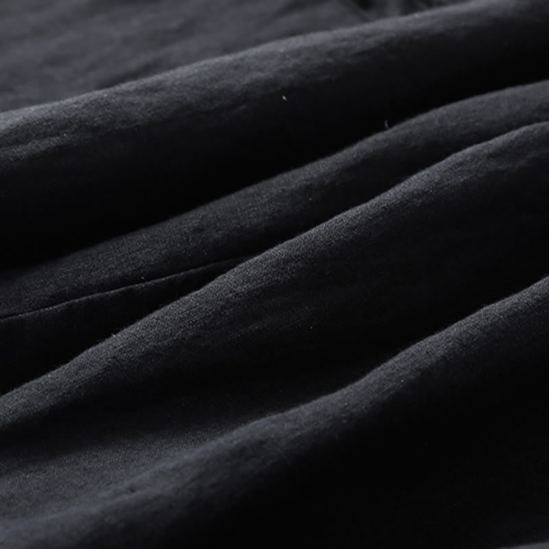 Spodnie damskie z bawełny typu capri i gładkim haremem Buddha Stones Commute z kieszeniami - image 9