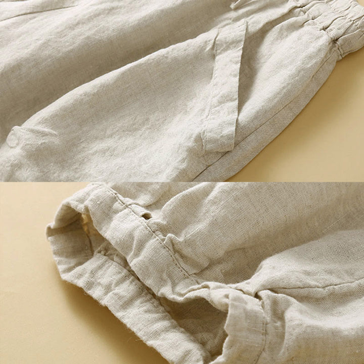 Spodnie damskie z bawełny typu capri i gładkim haremem Buddha Stones Commute z kieszeniami - image 17