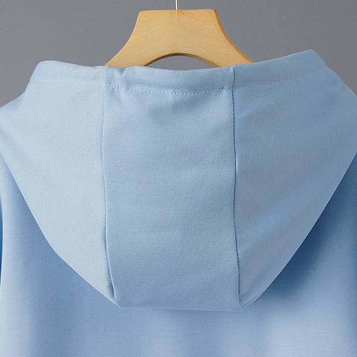 Bluza damska z kapturem z długim rękawem i haftowanym misiem z Buddha Stones - image 10