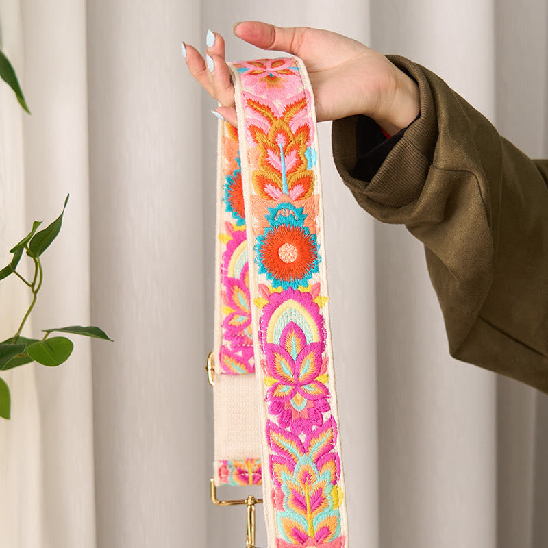 Buddha Stones, wielokolorowe, haftowane kwiaty, regulowane torebki, paski na ramię - image 11