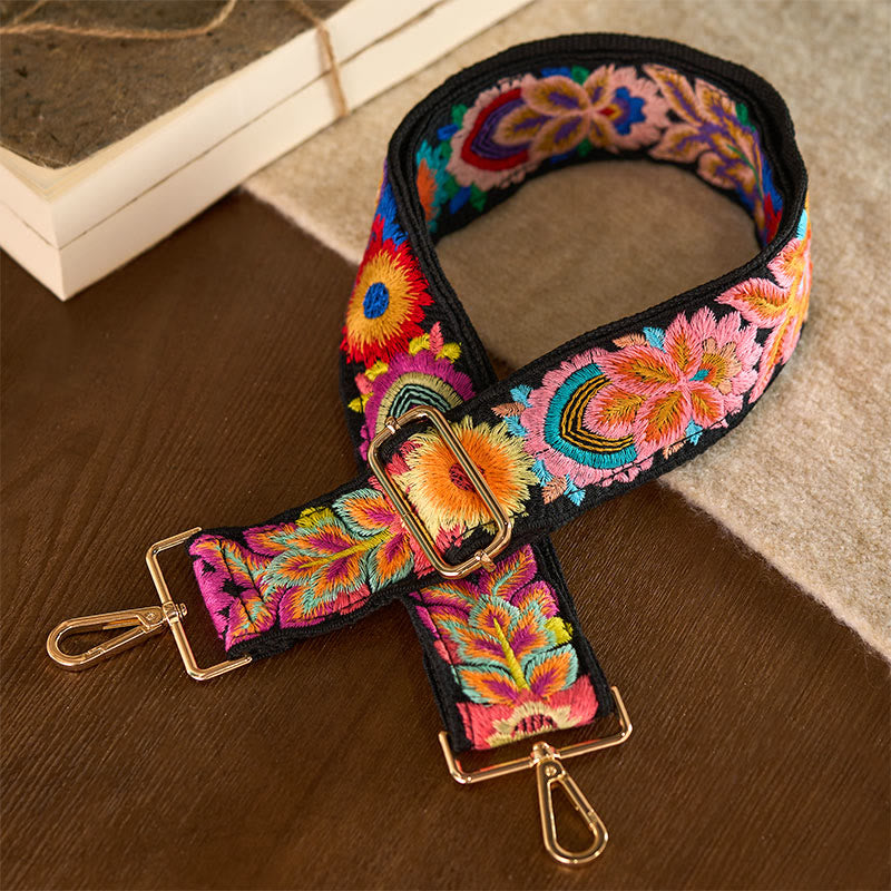 Buddha Stones, wielokolorowe, haftowane kwiaty, regulowane torebki, paski na ramię - image 3