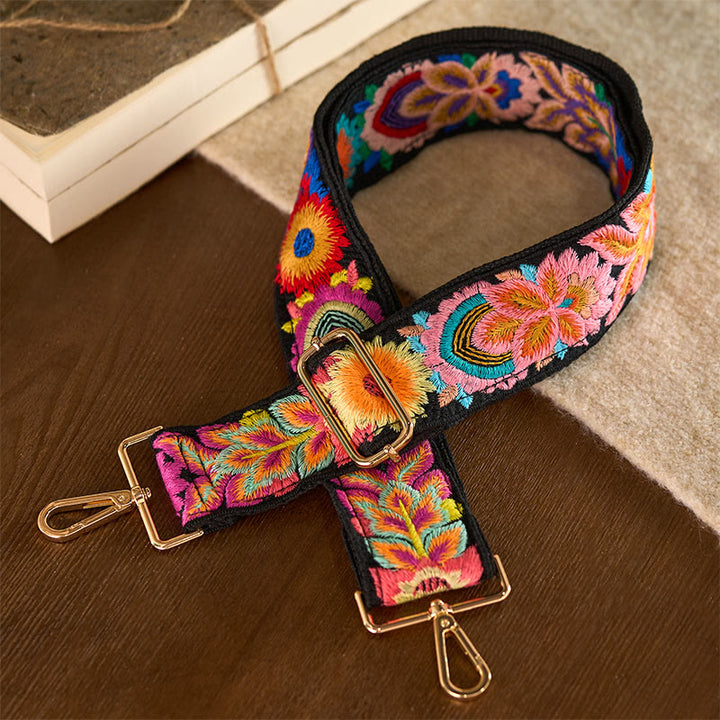 Buddha Stones, wielokolorowe, haftowane kwiaty, regulowane torebki, paski na ramię - image 3