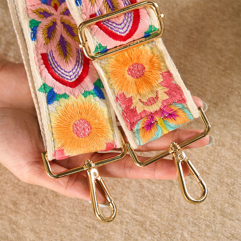 Buddha Stones, wielokolorowe, haftowane kwiaty, regulowane torebki, paski na ramię - image 16