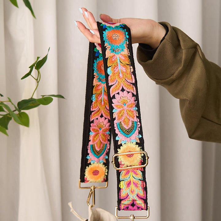 Buddha Stones, wielokolorowe, haftowane kwiaty, regulowane torebki, paski na ramię - image 2