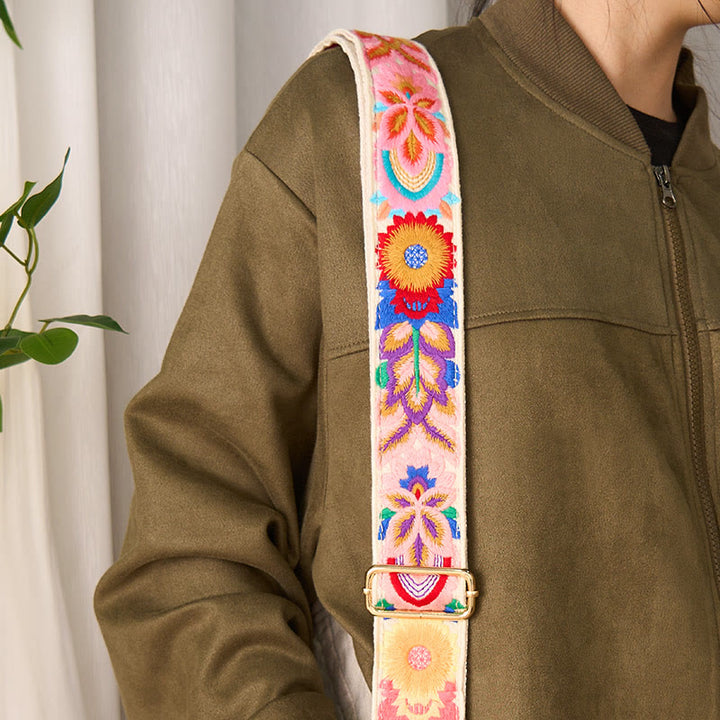 Buddha Stones, wielokolorowe, haftowane kwiaty, regulowane torebki, paski na ramię - image 18