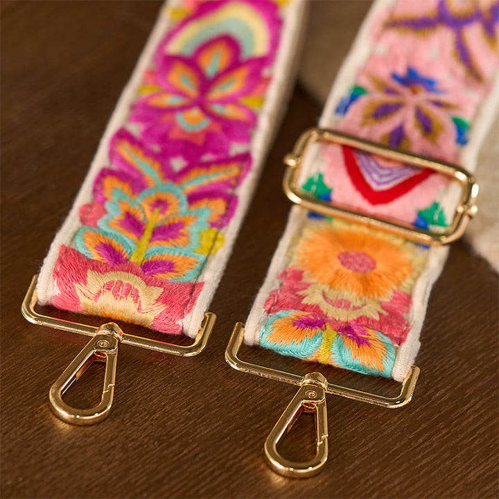 Buddha Stones, wielokolorowe, haftowane kwiaty, regulowane torebki, paski na ramię - image 15