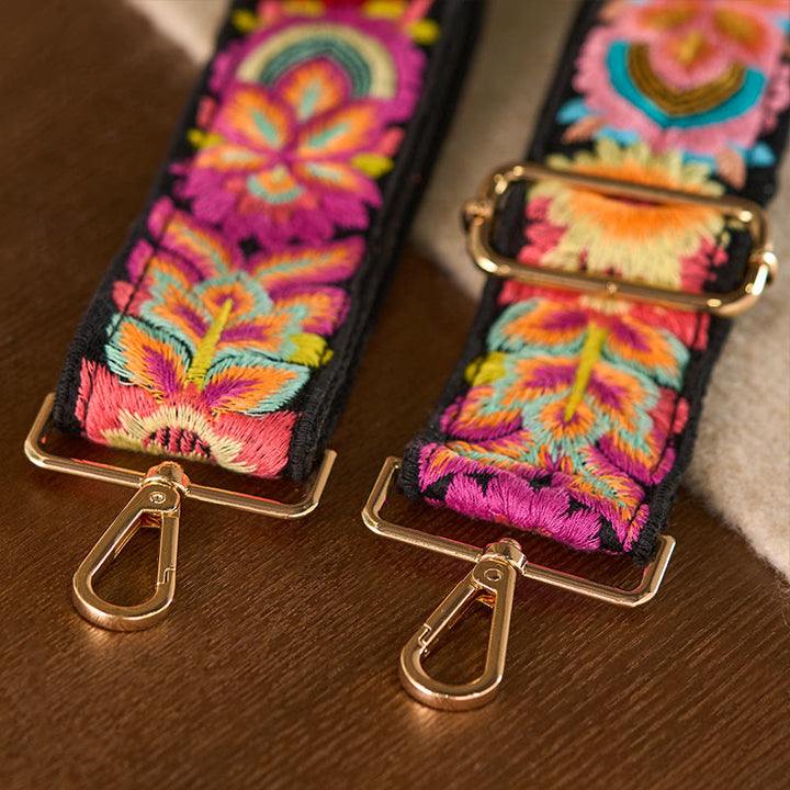 Buddha Stones, wielokolorowe, haftowane kwiaty, regulowane torebki, paski na ramię - image 7