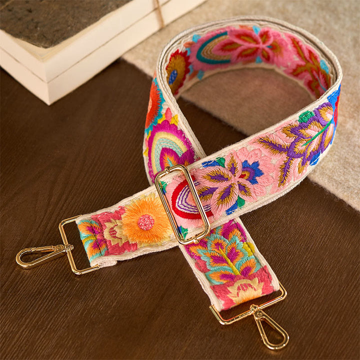 Buddha Stones, wielokolorowe, haftowane kwiaty, regulowane torebki, paski na ramię - image 12