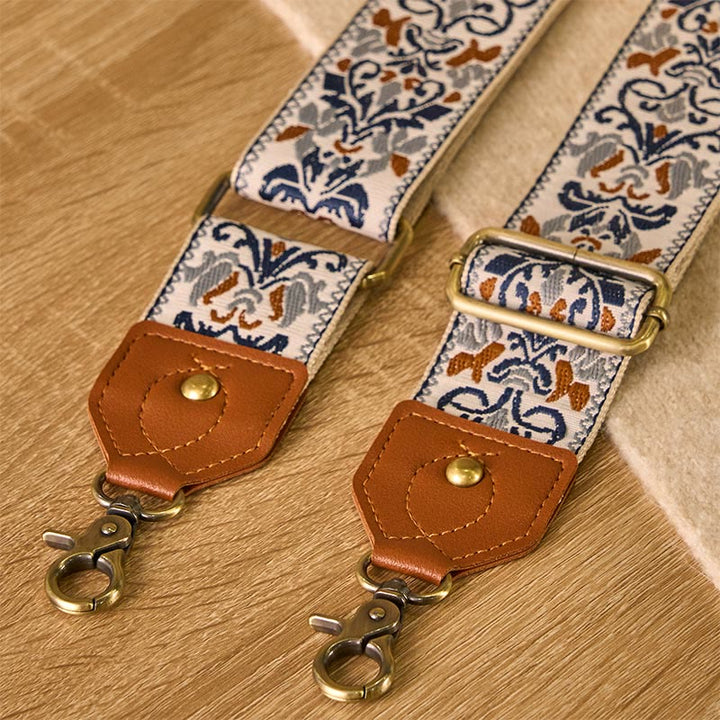 Buddha Stones Kwiat Geometryczny Haft Regulowane Torebki Torebka na Ramię Crossbody Paski Wymienne - image 24