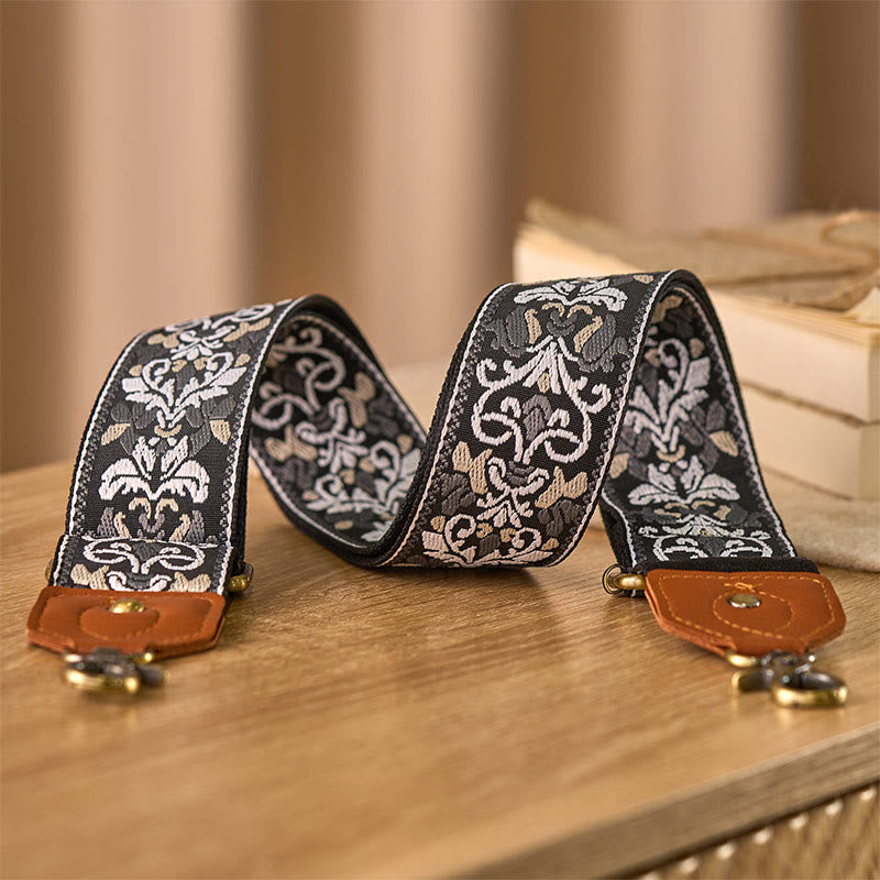 Buddha Stones Kwiat Geometryczny Haft Regulowane Torebki Torebka na Ramię Crossbody Paski Wymienne - image 27