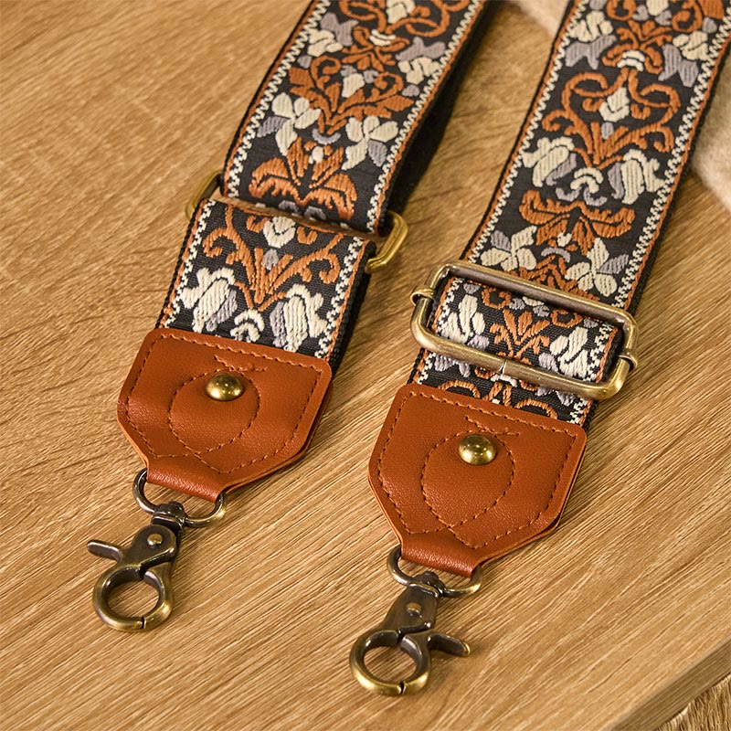 Buddha Stones Kwiat Geometryczny Haft Regulowane Torebki Torebka na Ramię Crossbody Paski Wymienne - image 3