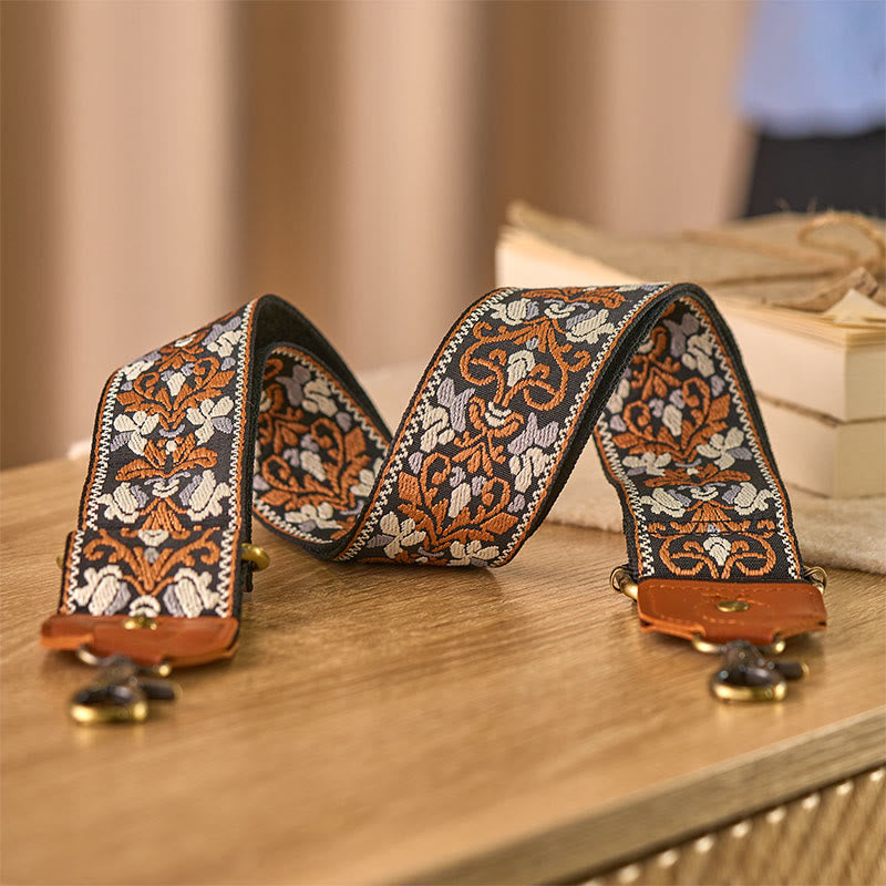 Buddha Stones Kwiat Geometryczny Haft Regulowane Torebki Torebka na Ramię Crossbody Paski Wymienne - image 2