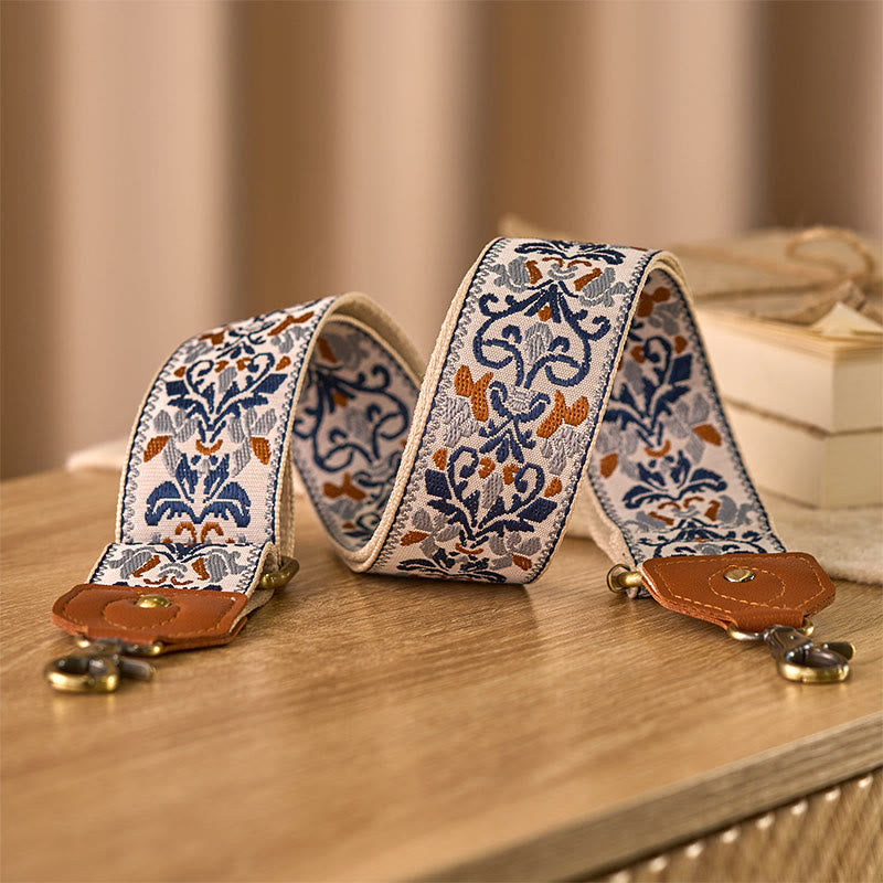 Buddha Stones Kwiat Geometryczny Haft Regulowane Torebki Torebka na Ramię Crossbody Paski Wymienne - image 22