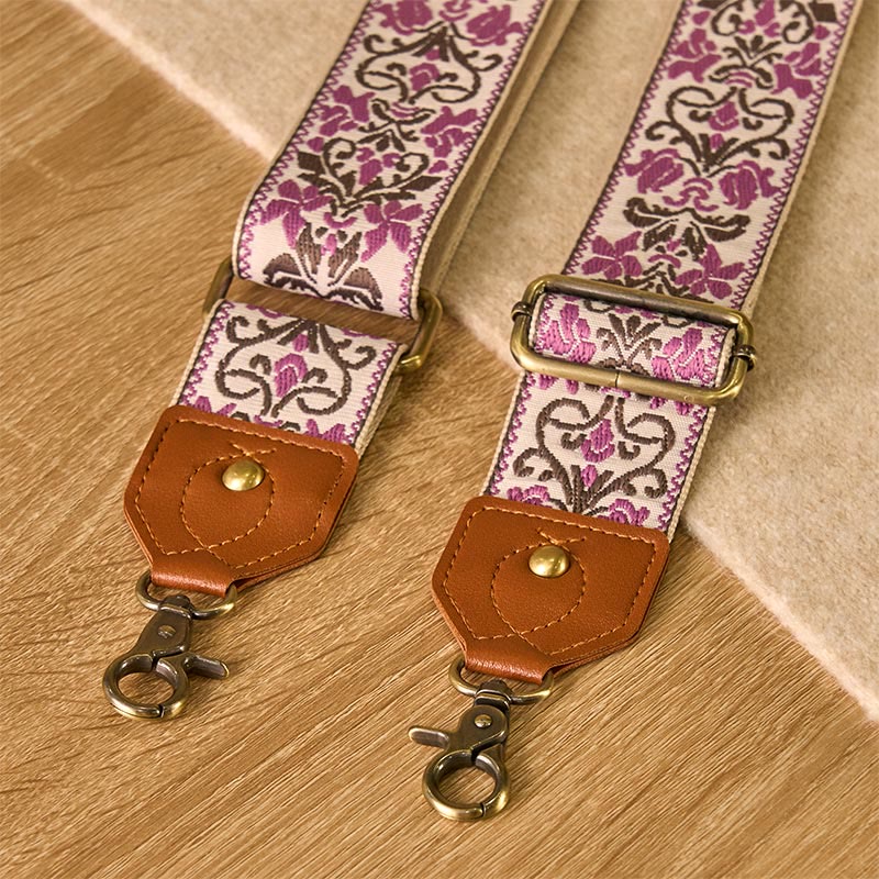 Buddha Stones Kwiat Geometryczny Haft Regulowane Torebki Torebka na Ramię Crossbody Paski Wymienne - image 14