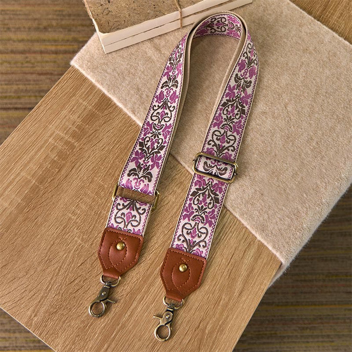 Buddha Stones Kwiat Geometryczny Haft Regulowane Torebki Torebka na Ramię Crossbody Paski Wymienne - image 11