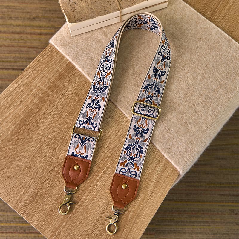 Buddha Stones Kwiat Geometryczny Haft Regulowane Torebki Torebka na Ramię Crossbody Paski Wymienne - image 21