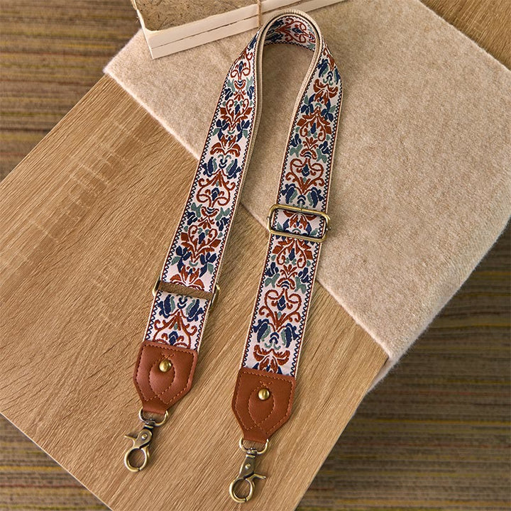 Buddha Stones Kwiat Geometryczny Haft Regulowane Torebki Torebka na Ramię Crossbody Paski Wymienne - image 16