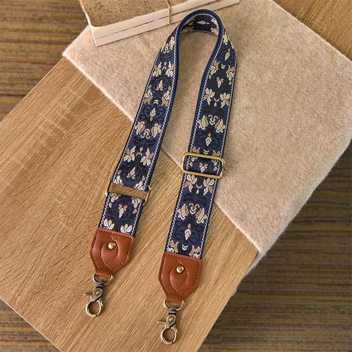 Buddha Stones Kwiat Geometryczny Haft Regulowane Torebki Torebka na Ramię Crossbody Paski Wymienne - image 6