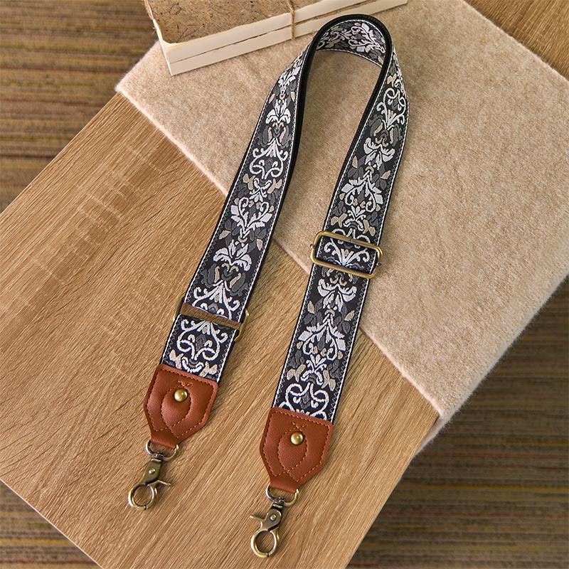 Buddha Stones Kwiat Geometryczny Haft Regulowane Torebki Torebka na Ramię Crossbody Paski Wymienne - image 26