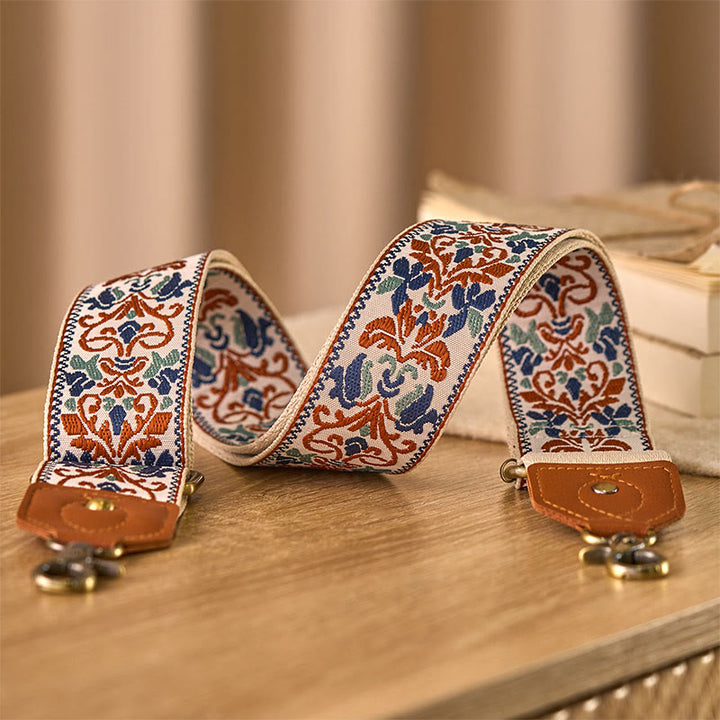 Buddha Stones Kwiat Geometryczny Haft Regulowane Torebki Torebka na Ramię Crossbody Paski Wymienne - image 17