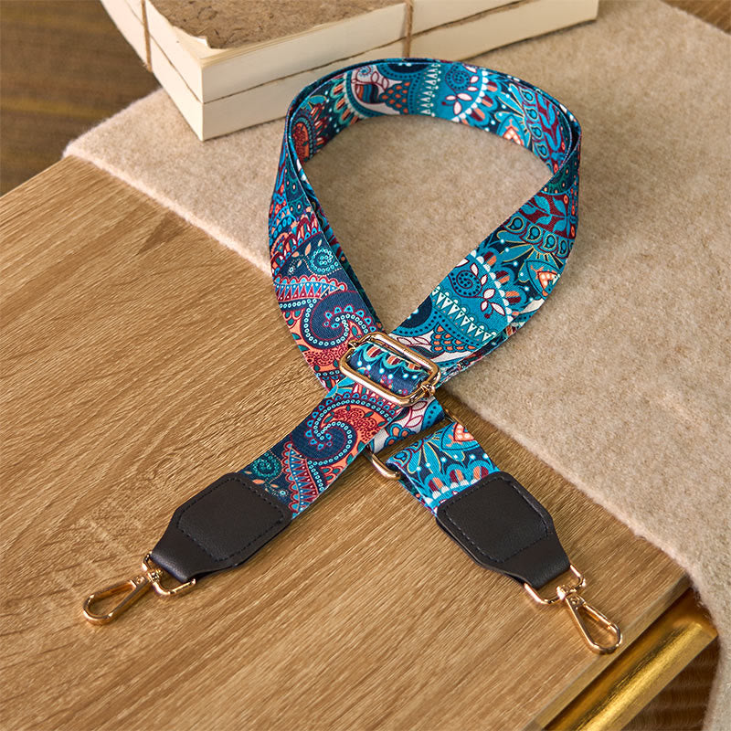 Buddha Stones Czeskie Słonecznikowe Oczy Regulowane Torebki Torebka na Ramię Crossbody Paski Wymienne - Czarny - 75-145 cm*3,8 cm - image 0