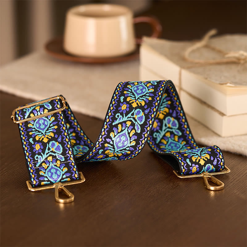 Buddha Stones, czeskie kwiaty, geometryczne paski, haft, regulowane torebki, torba na ramię, paski do torebki, wymiana - image 5