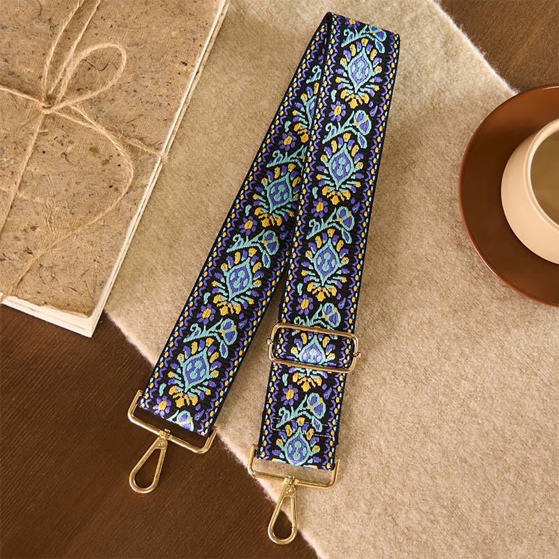 Buddha Stones, czeskie kwiaty, geometryczne paski, haft, regulowane torebki, torba na ramię, paski do torebki, wymiana - image 1