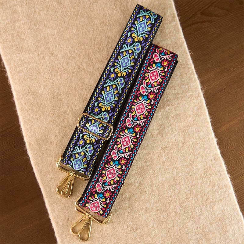 Buddha Stones, czeskie kwiaty, geometryczne paski, haft, regulowane torebki, torba na ramię, paski do torebki, wymiana - image 27