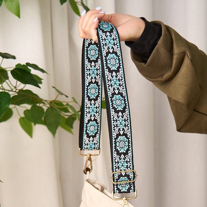 Buddha Stones, czeski okrągły kwiat, geometryczny haft, regulowane torebki na ramię, pasek na ramię, wymiana - image 2