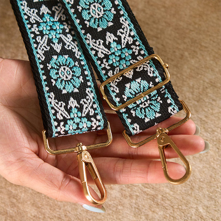 Buddha Stones, czeski okrągły kwiat, geometryczny haft, regulowane torebki na ramię, pasek na ramię, wymiana - image 8