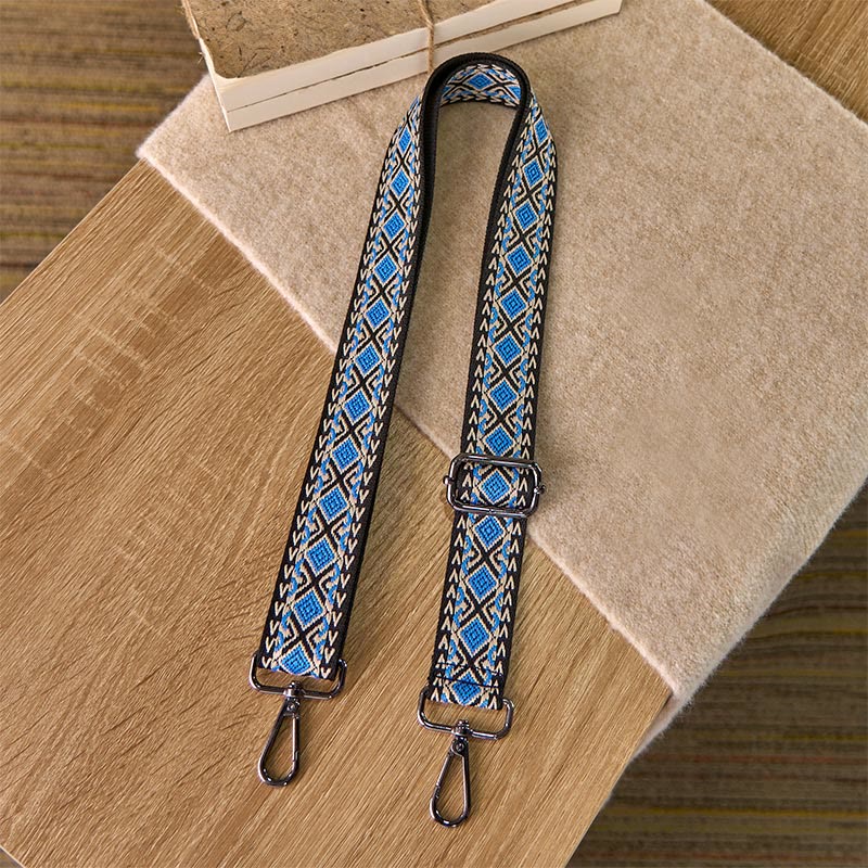 Buddha Stones Boho Diament Romb Pasek Geometryczny Regulowane Torebki Torebka na Ramię Crossbody Paski Wymienne - image 1