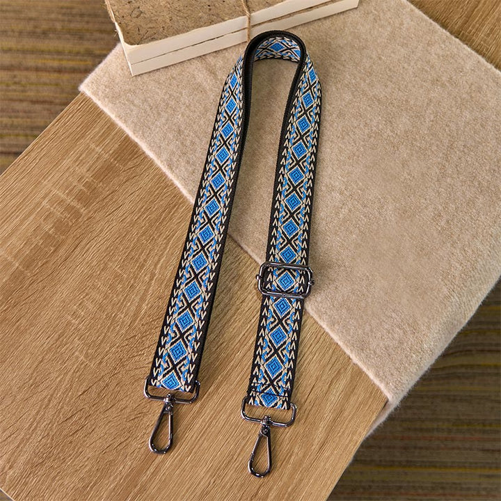 Buddha Stones Boho Diament Romb Pasek Geometryczny Regulowane Torebki Torebka na Ramię Crossbody Paski Wymienne - image 1