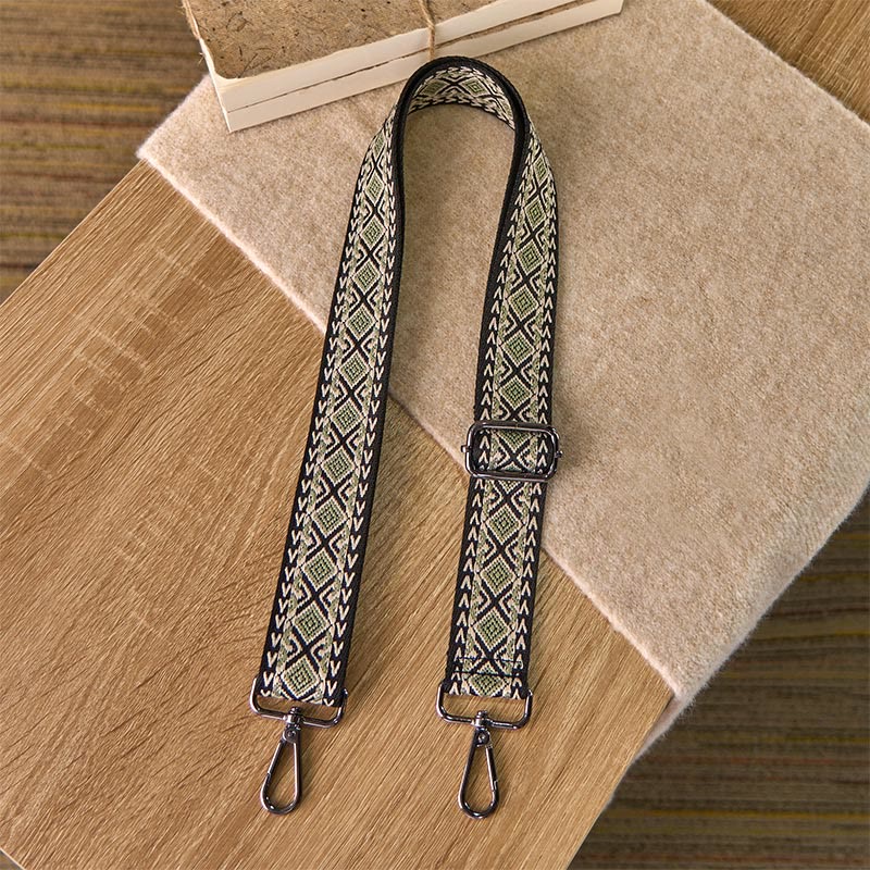 Buddha Stones Boho Diament Romb Pasek Geometryczny Regulowane Torebki Torebka na Ramię Crossbody Paski Wymienne - image 7