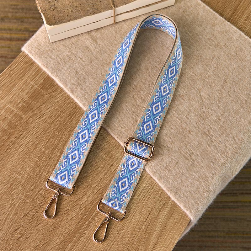 Buddha Stones Boho Romb Czworokątny Pasek Geometryczny Żakard Regulowane Torebki Torebka na Ramię Crossbody Paski Wymienne - image 1