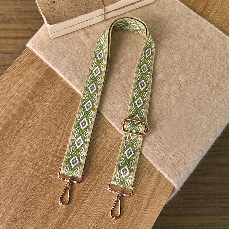 Buddha Stones Boho Romb Czworokątny Pasek Geometryczny Żakard Regulowane Torebki Torebka na Ramię Crossbody Paski Wymienne - image 12