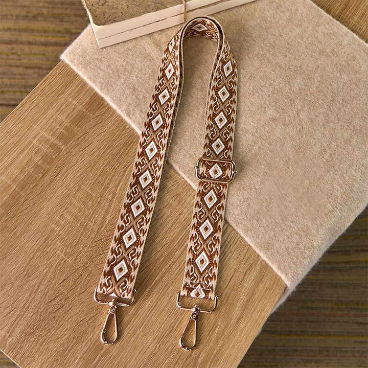 Buddha Stones Boho Romb Czworokątny Pasek Geometryczny Żakard Regulowane Torebki Torebka na Ramię Crossbody Paski Wymienne - image 14