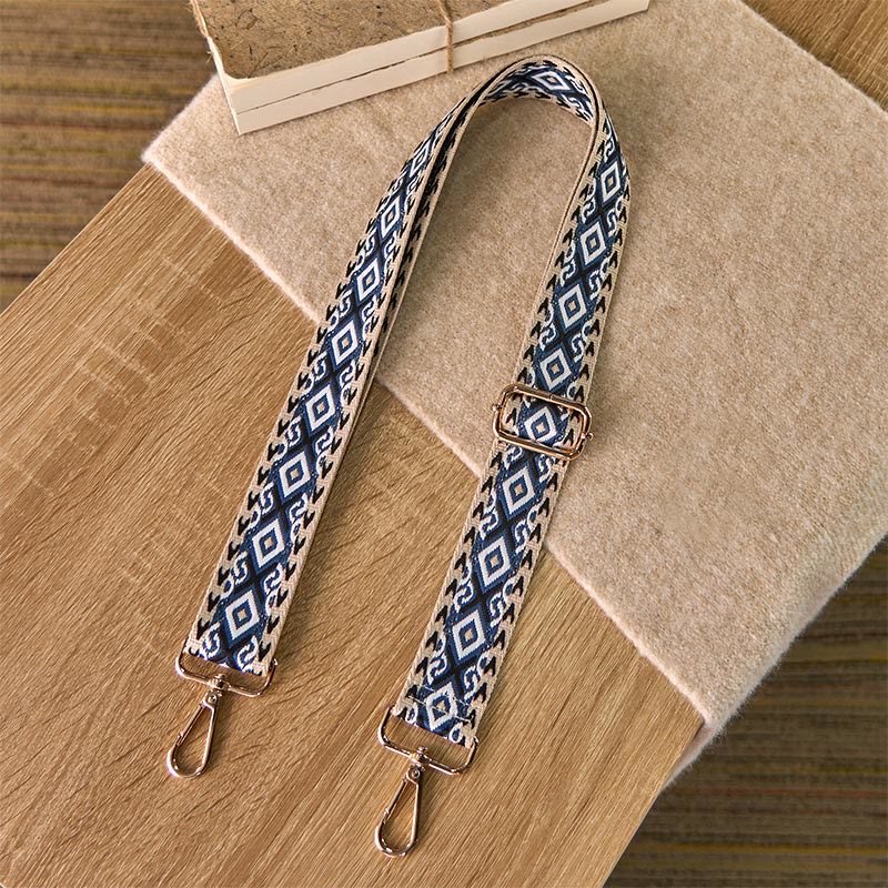 Buddha Stones Boho Romb Czworokątny Pasek Geometryczny Żakard Regulowane Torebki Torebka na Ramię Crossbody Paski Wymienne - image 8