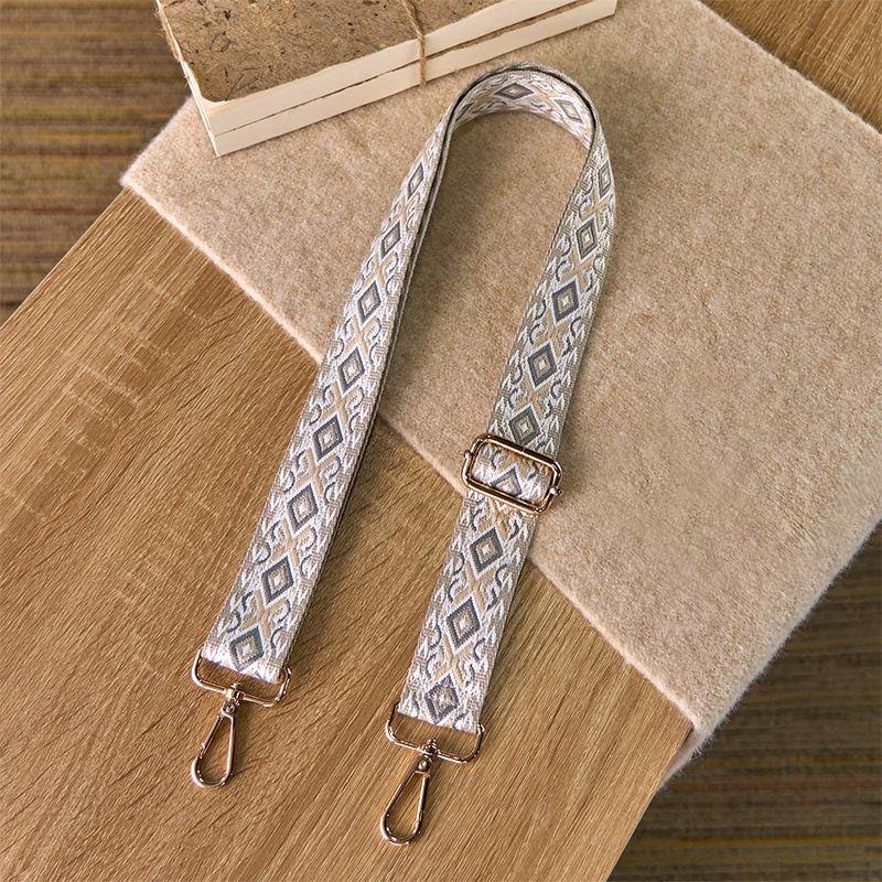 Buddha Stones Boho Romb Czworokątny Pasek Geometryczny Żakard Regulowane Torebki Torebka na Ramię Crossbody Paski Wymienne - image 10