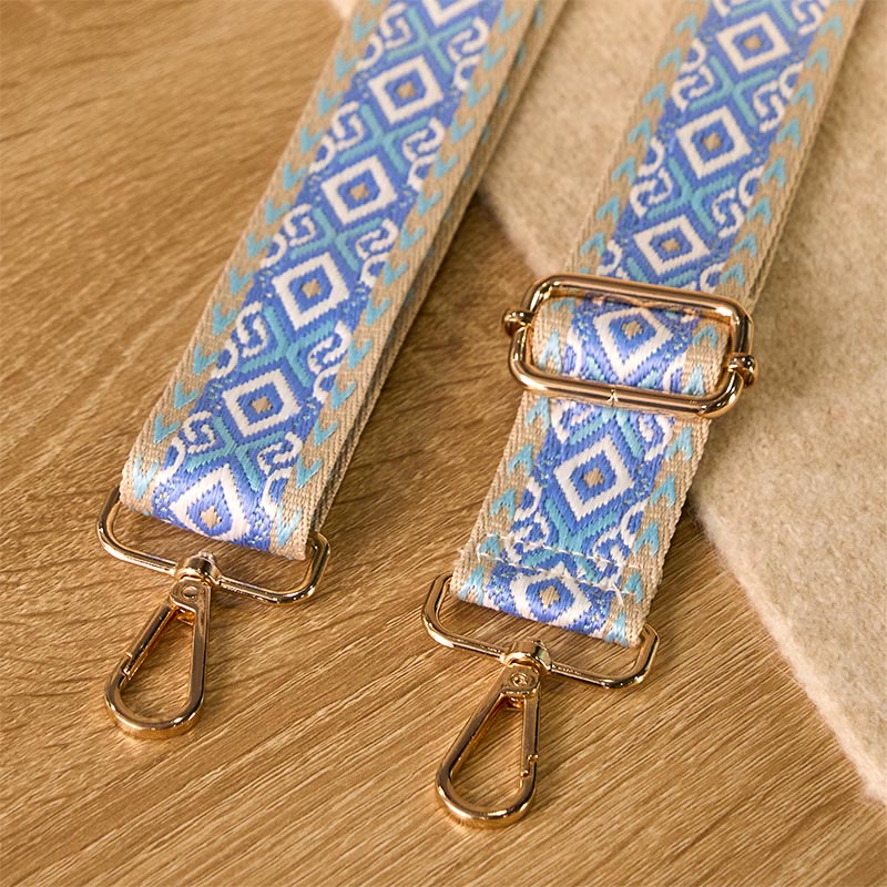 Buddha Stones Boho Romb Czworokątny Pasek Geometryczny Żakard Regulowane Torebki Torebka na Ramię Crossbody Paski Wymienne - image 4