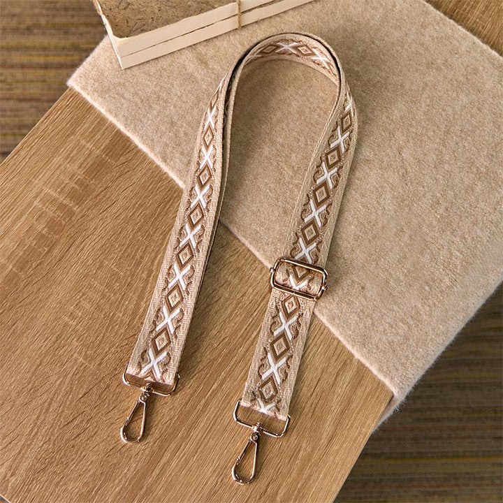 Buddha Stones Boho Rombowe Paski Geometryczne Żakardowe Regulowane Torebki na Ramię Crossbody Paski Wymienne - image 8