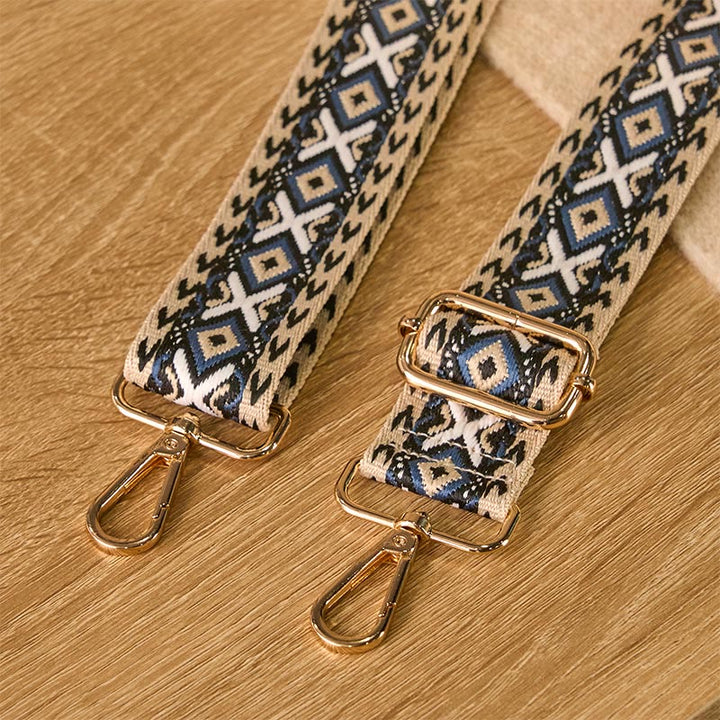 Buddha Stones Boho Rombowe Paski Geometryczne Żakardowe Regulowane Torebki na Ramię Crossbody Paski Wymienne - image 4