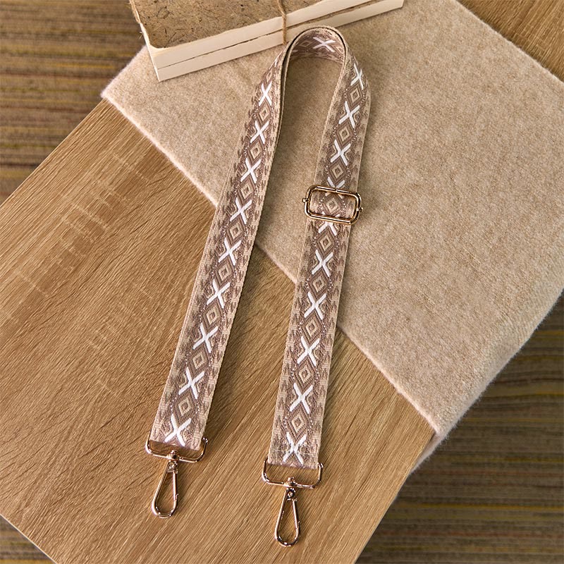 Buddha Stones Boho Rombowe Paski Geometryczne Żakardowe Regulowane Torebki na Ramię Crossbody Paski Wymienne - image 6