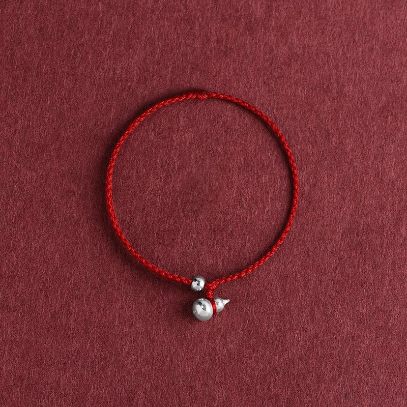 Bransoletka z zawieszką "Szczęście i szczęście" z Buddha Stones ze srebra próby 925 i tykwą - Lina Gourd DarkRed - 15-20 cm - image 11