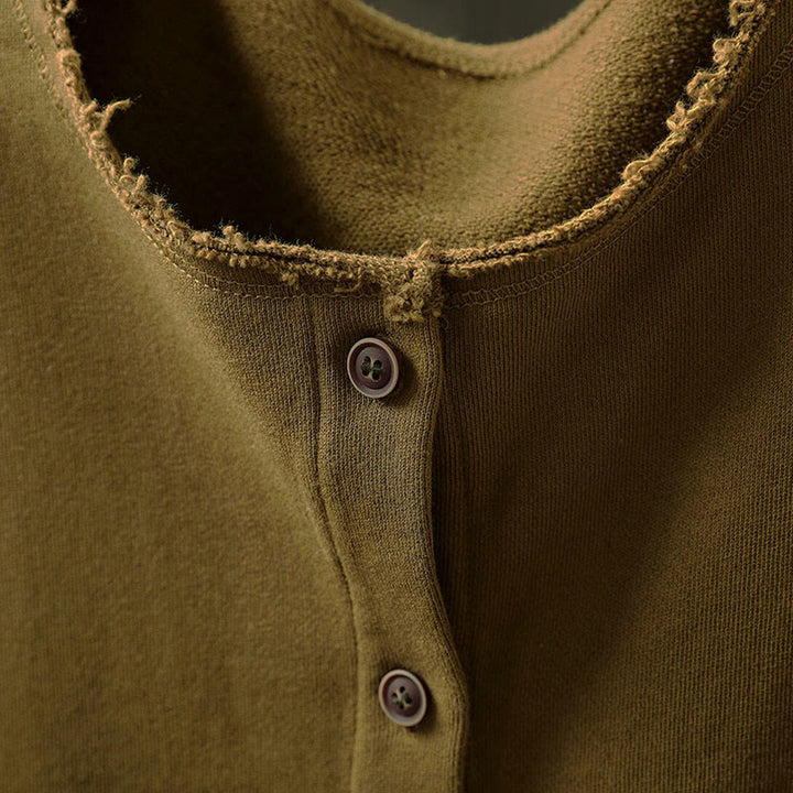 Koszula damska z bawełny Buddha Stones Fall z okrągłym dekoltem i długim rękawem - image 12