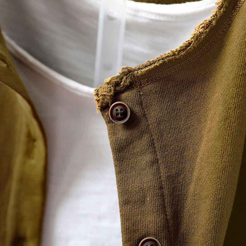 Koszula damska z bawełny Buddha Stones Fall z okrągłym dekoltem i długim rękawem - image 14