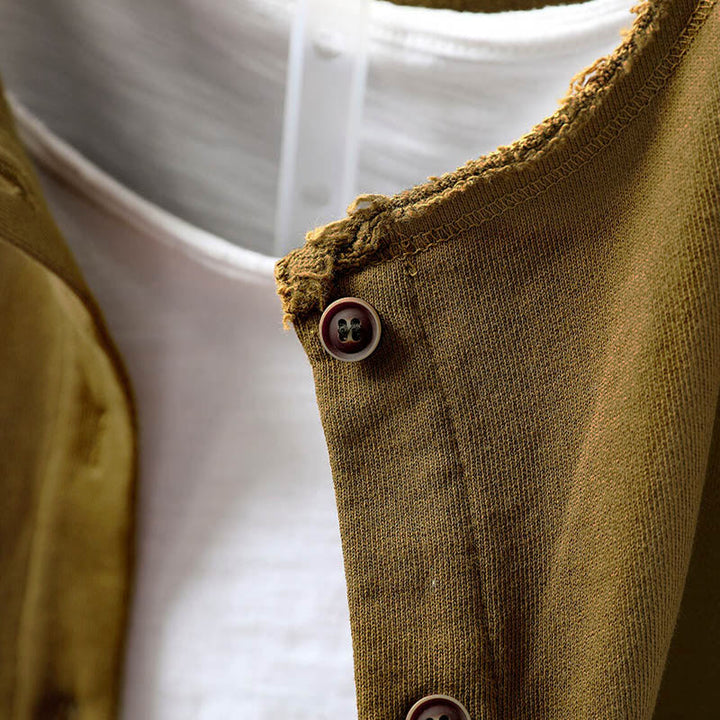 Koszula damska z bawełny Buddha Stones Fall z okrągłym dekoltem i długim rękawem - image 14