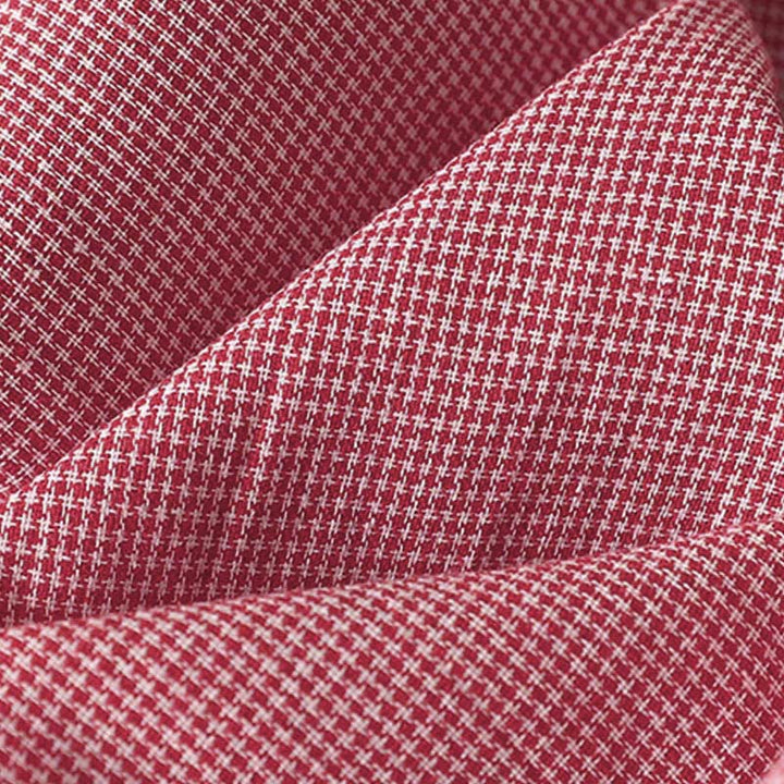 Koszula damska z długim rękawem z haftem w kratę z motywem kamieni Buddha Stones, ze stójką i guzikami - image 15