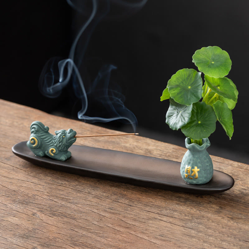 Kadzielnica do dekoracji domu PiXiu Wealth z Buddha Stones - Niebieski PiXiu(25,7*7,5*5,8 cm) - image 10