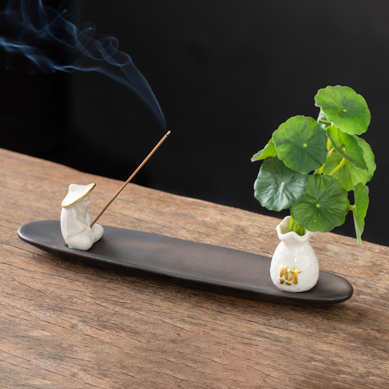 Kadzielnica do dekoracji domu PiXiu Wealth z Buddha Stones - Biały Rybak (25,7*7,5*5,8 cm) - image 6